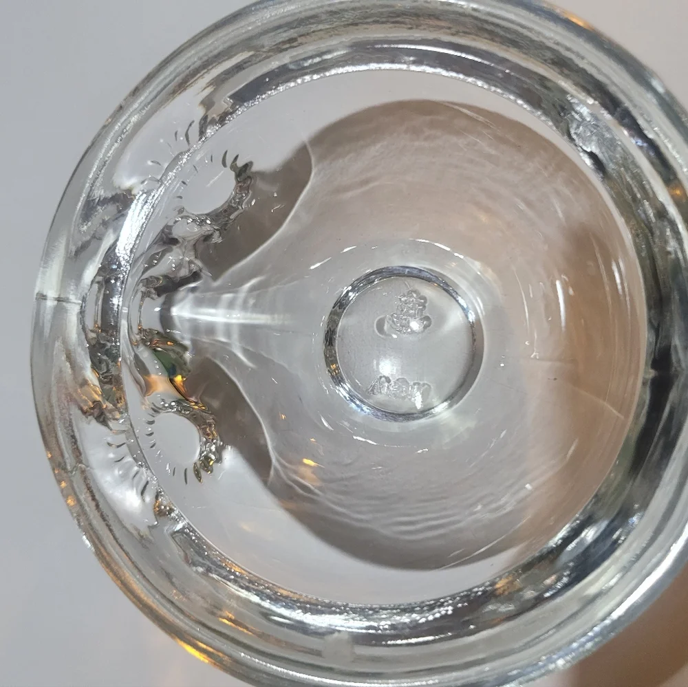 Anchor Hocking Vintage Clear Glass Blow Fish Trinket Bowl
